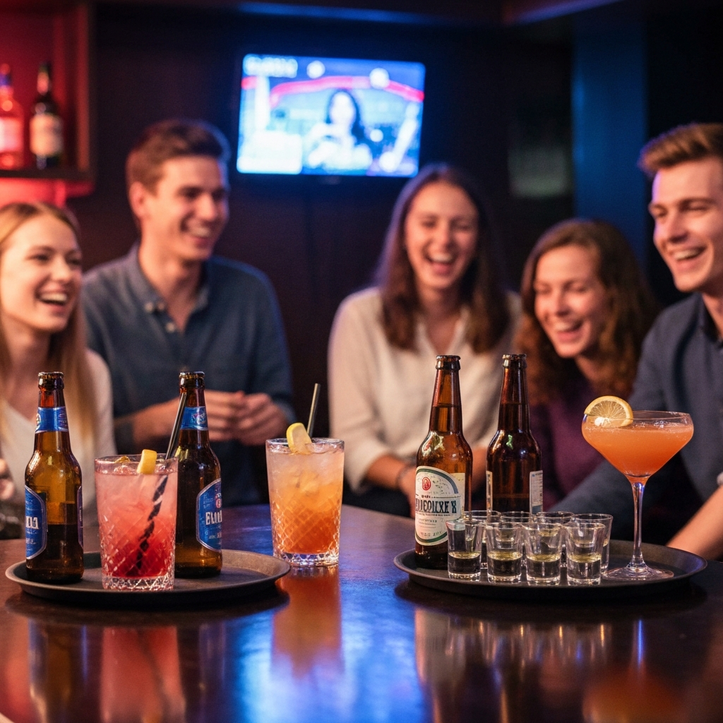 Discounted drinks and karaoke during a Barcelona bar hop.