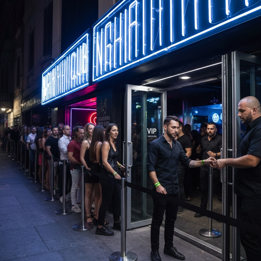 VIP skip-the-line entry to a Barcelona club at the end of the crawl.
