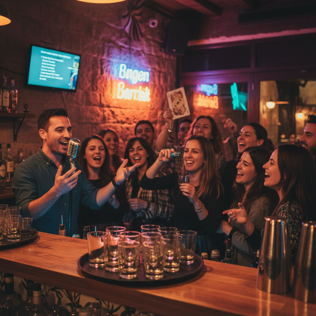 Black stretch limousine cruising through Barcelona's Gothic Quarter on New Year's Eve